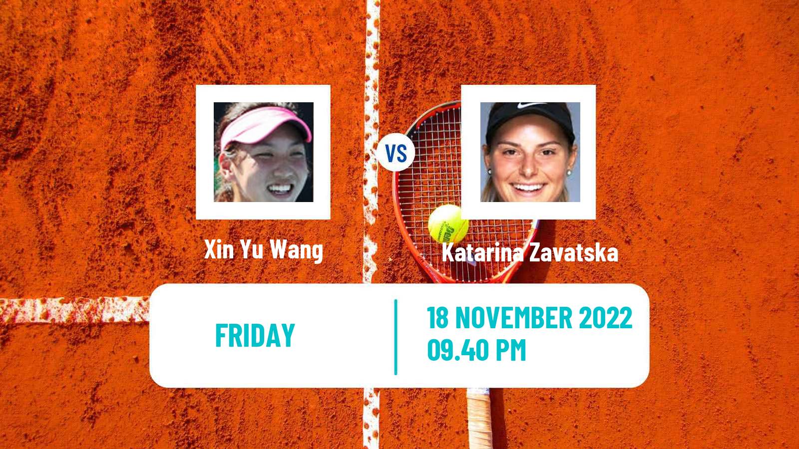 Tennis ITF Tournaments Xin Yu Wang - Katarina Zavatska