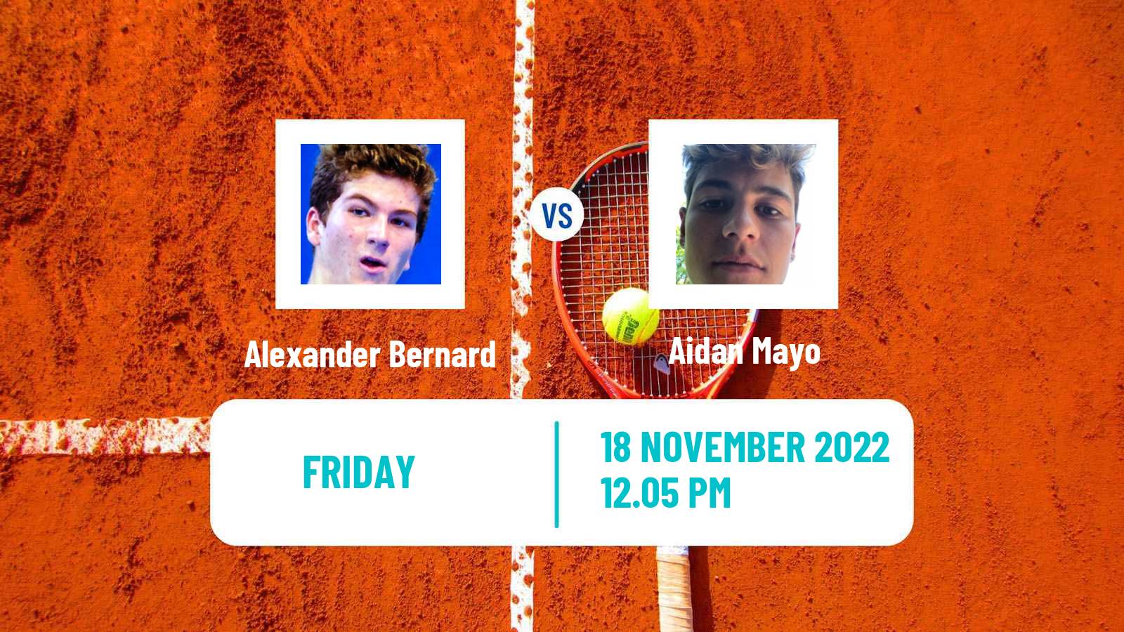 Tennis ITF Tournaments Alexander Bernard - Aidan Mayo