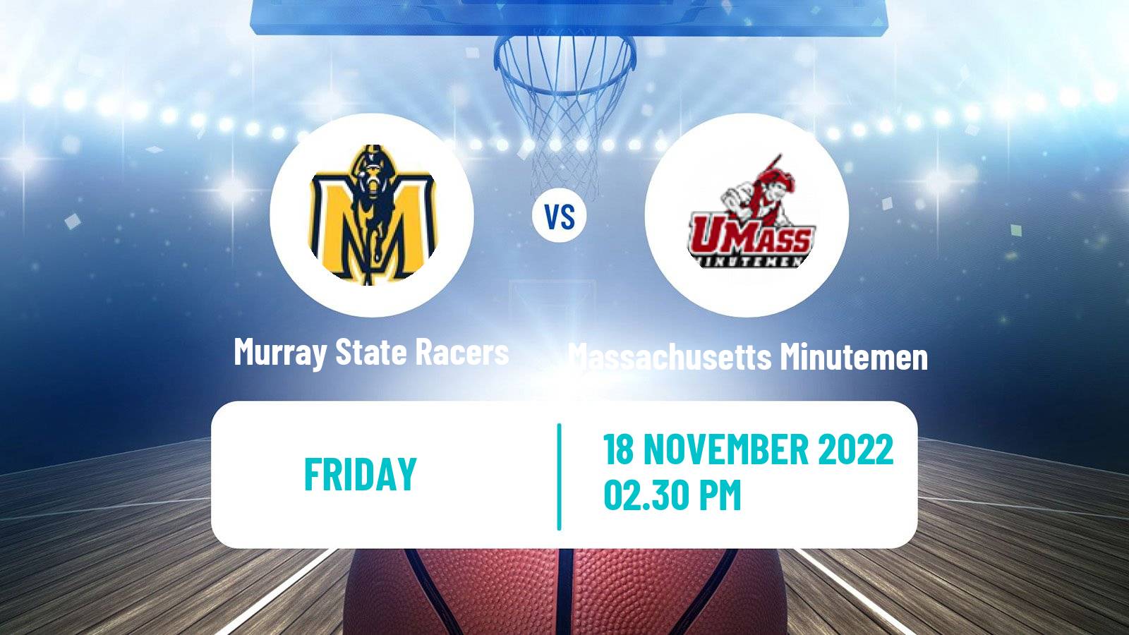 Basketball NCAA College Basketball Murray State Racers - Massachusetts Minutemen