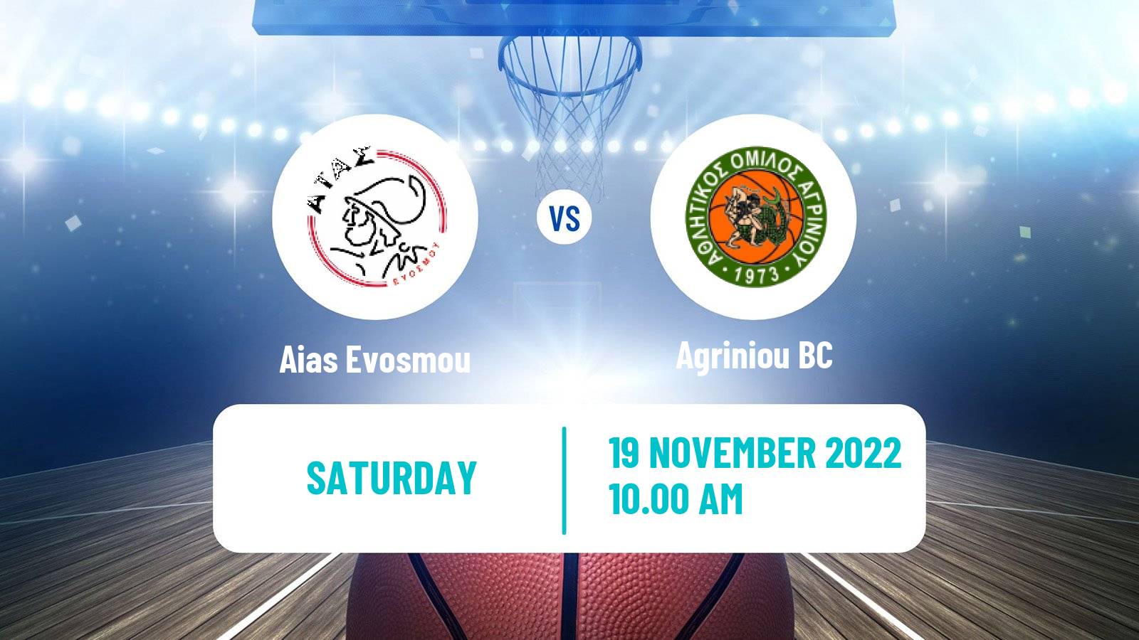 Basketball Greek Elite League Basketball Aias Evosmou - Agriniou