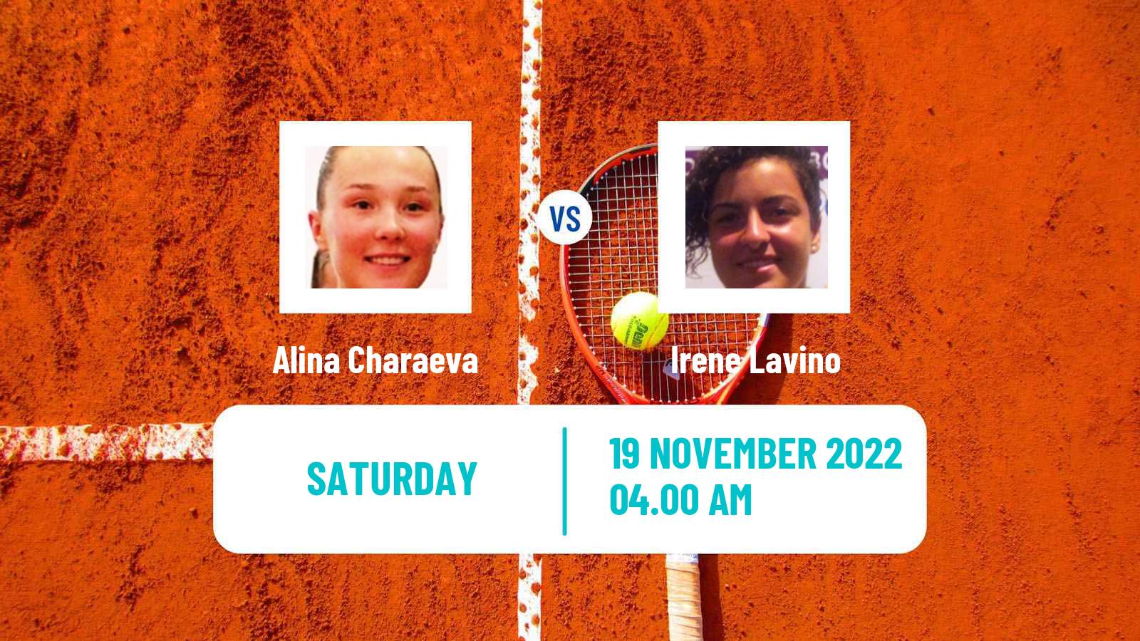 Tennis ITF Tournaments Alina Charaeva - Irene Lavino