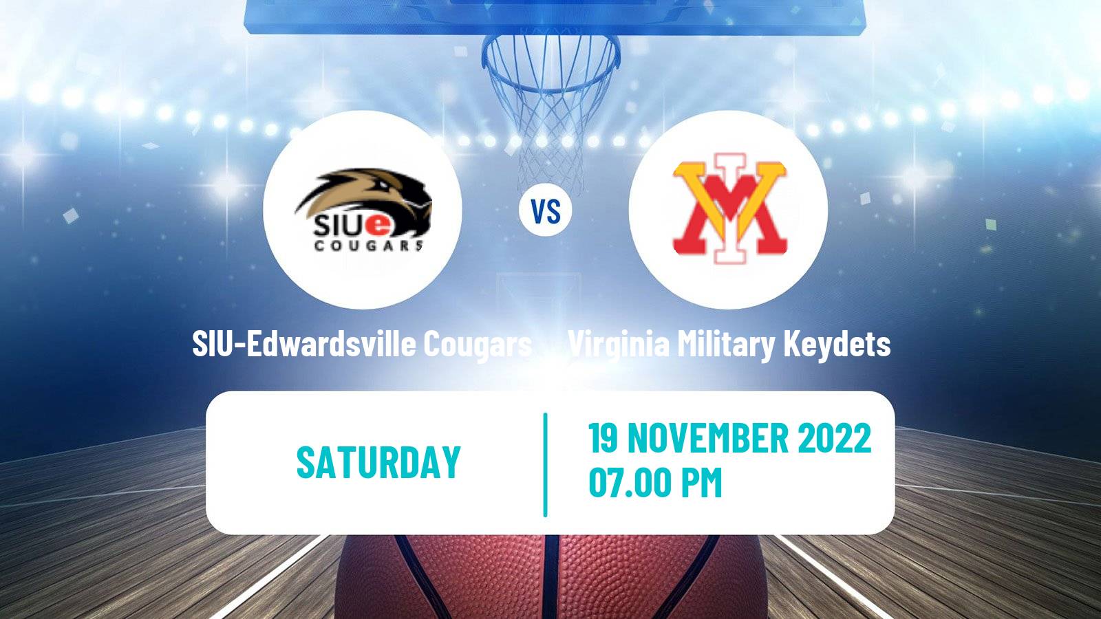 Basketball NCAA College Basketball SIU-Edwardsville Cougars - Virginia Military Keydets