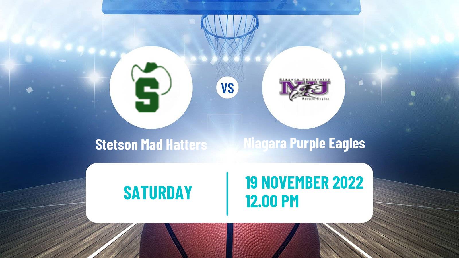 Basketball NCAA College Basketball Stetson Mad Hatters - Niagara Purple Eagles