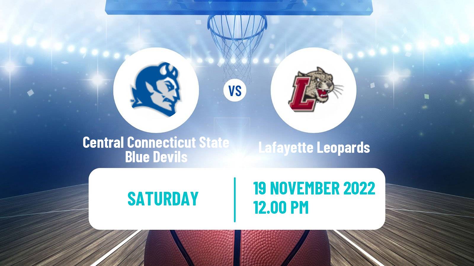 Basketball NCAA College Basketball Central Connecticut State Blue Devils - Lafayette Leopards