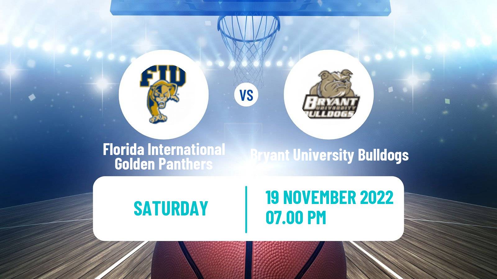 Basketball NCAA College Basketball Florida International Golden Panthers - Bryant University Bulldogs