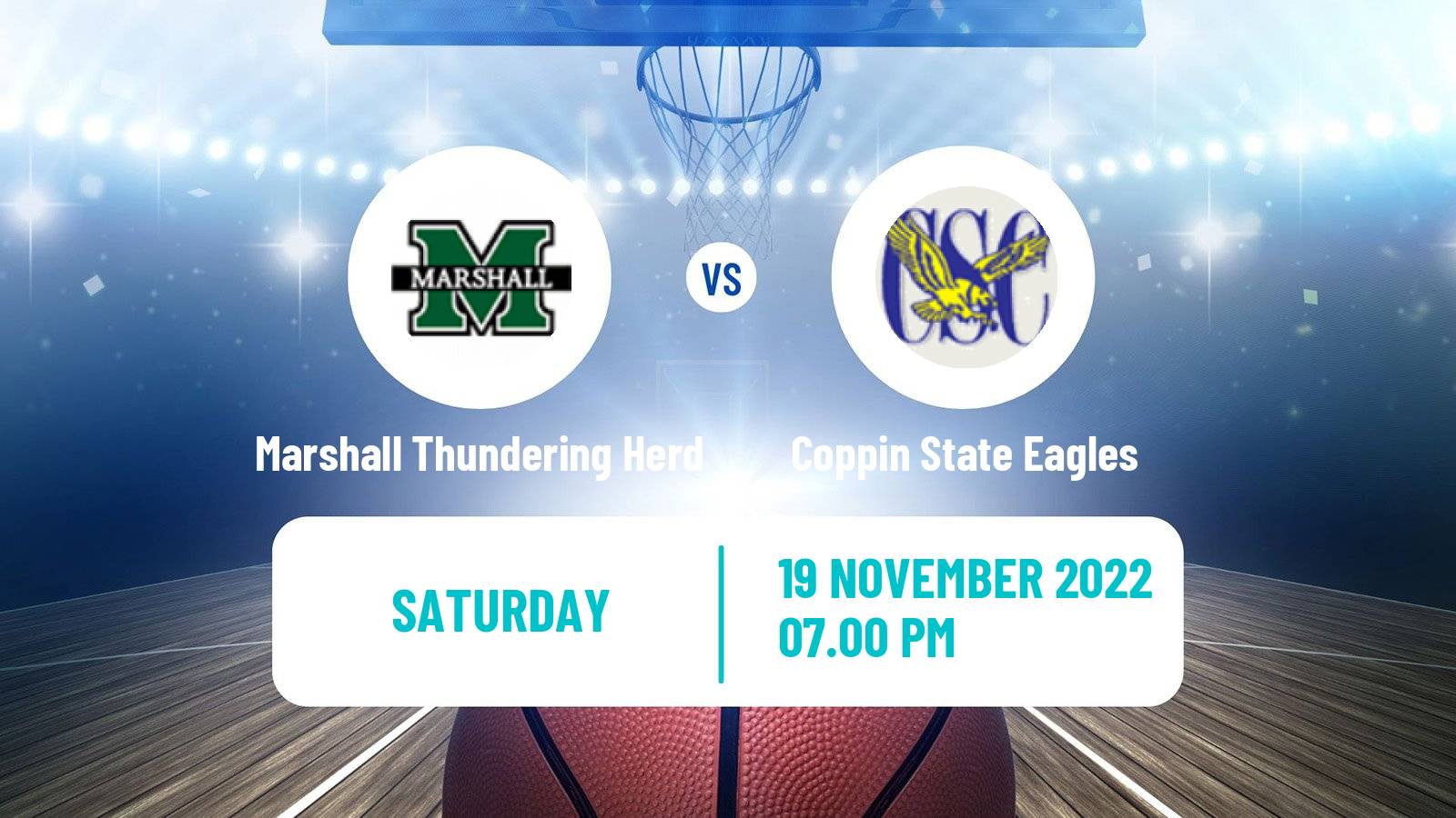 Basketball NCAA College Basketball Marshall Thundering Herd - Coppin State Eagles