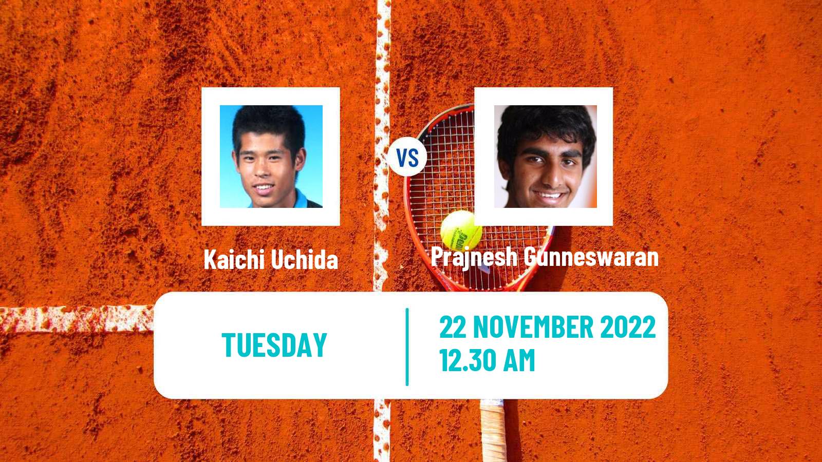 Tennis ATP Challenger Kaichi Uchida - Prajnesh Gunneswaran