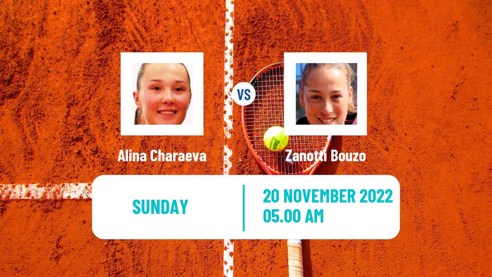 Tennis ITF Tournaments Alina Charaeva - Zanotti Bouzo