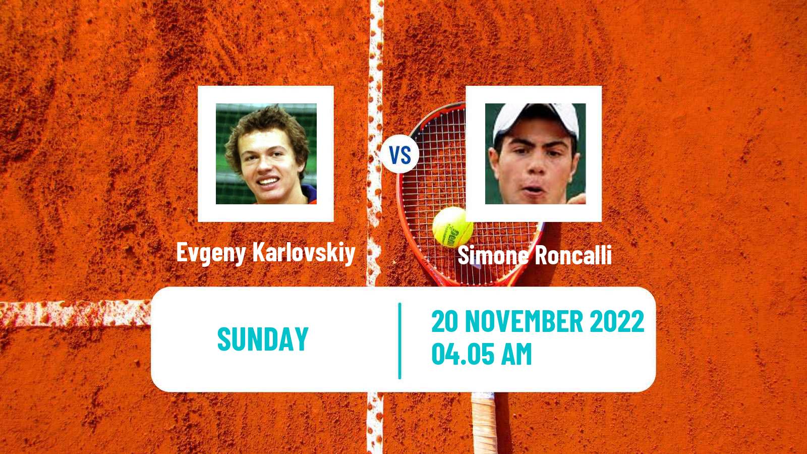 Tennis ATP Challenger Evgeny Karlovskiy - Simone Roncalli