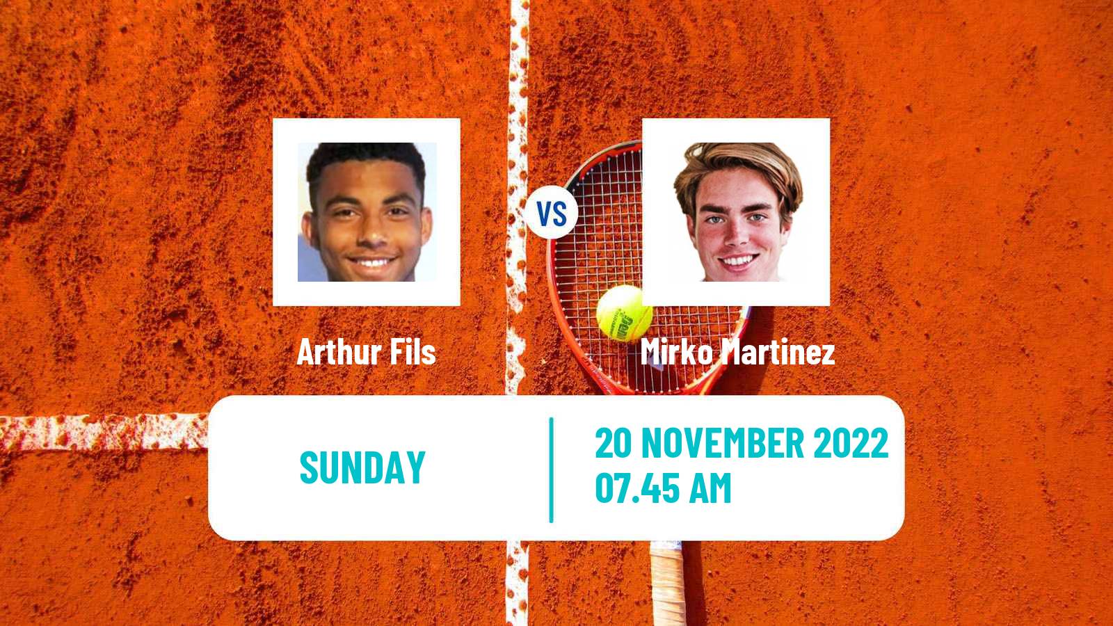 Tennis ATP Challenger Arthur Fils - Mirko Martinez