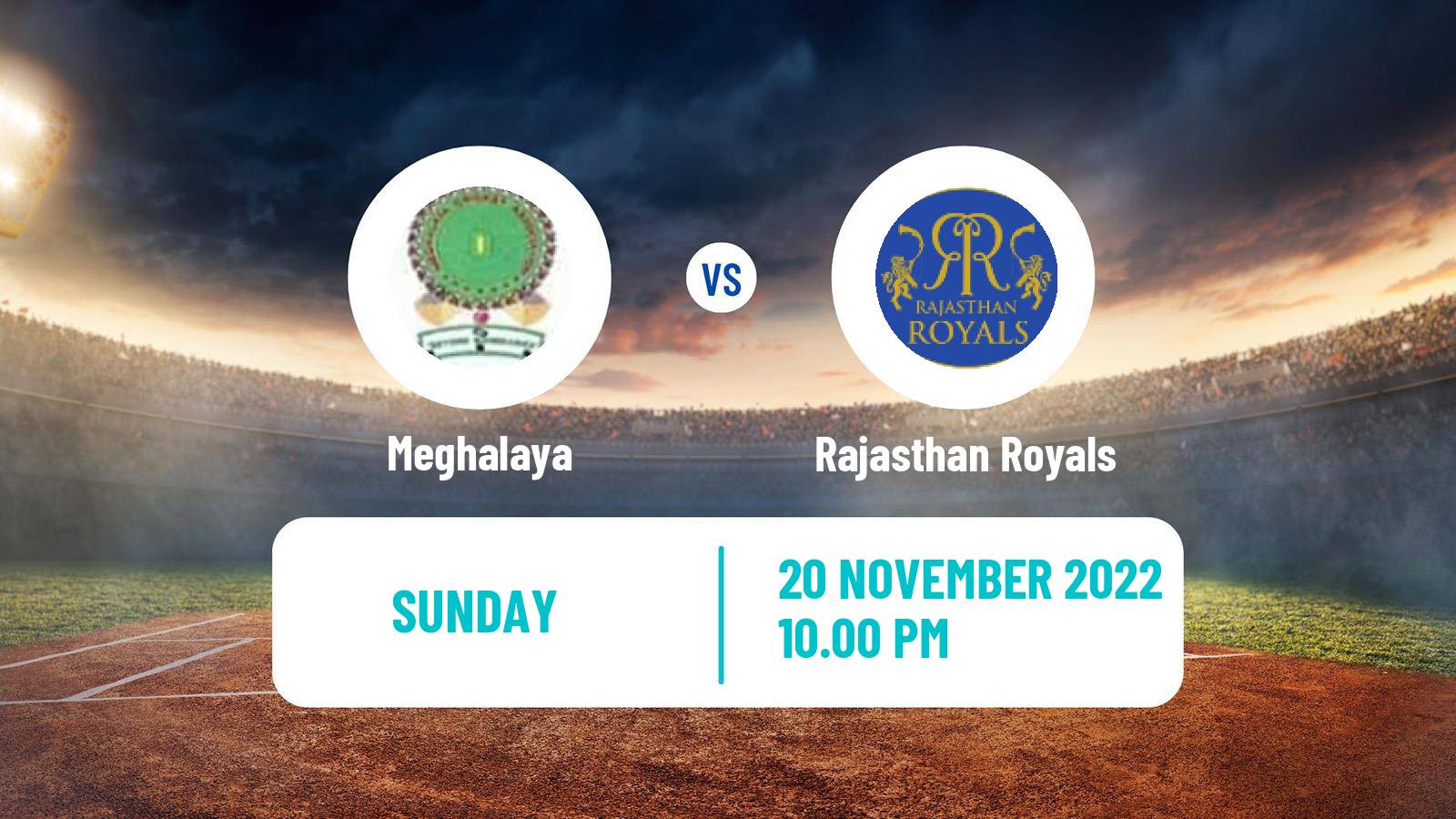 Cricket Vijay Hazare Trophy Meghalaya - Rajasthan Royals