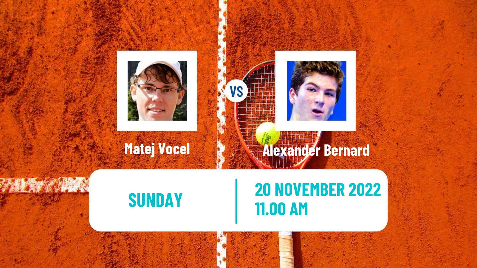Tennis ITF Tournaments Matej Vocel - Alexander Bernard