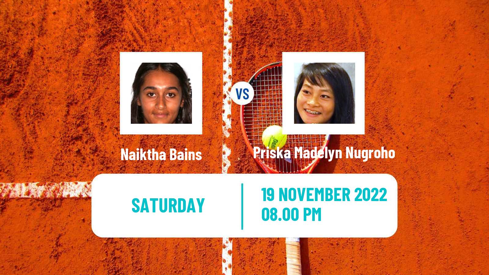 Tennis ITF Tournaments Naiktha Bains - Priska Madelyn Nugroho