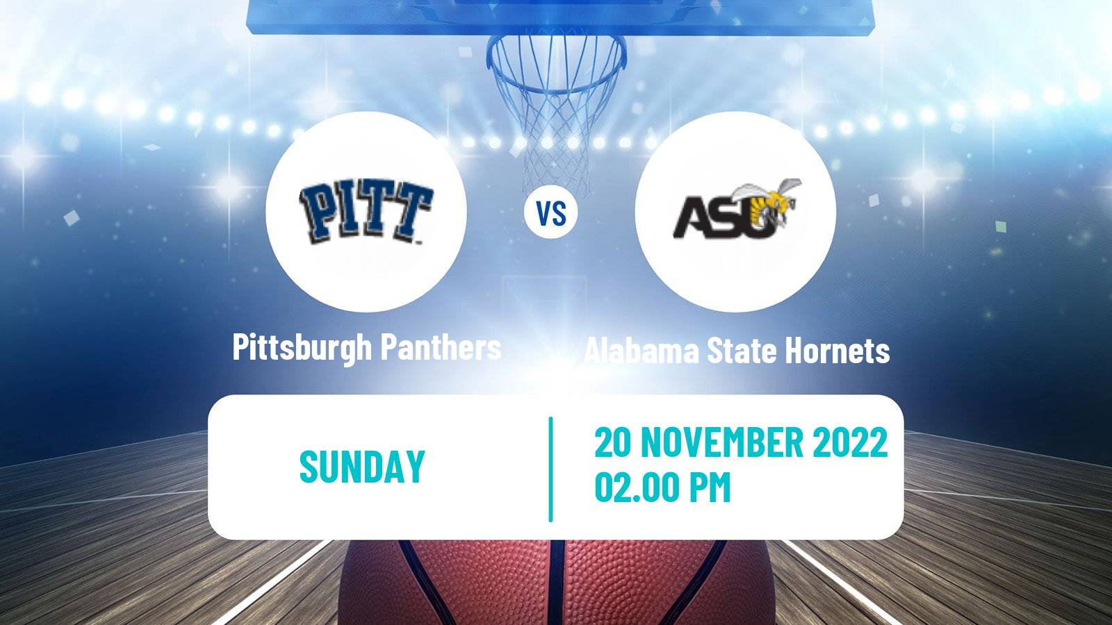 Basketball NCAA College Basketball Pittsburgh Panthers - Alabama State Hornets