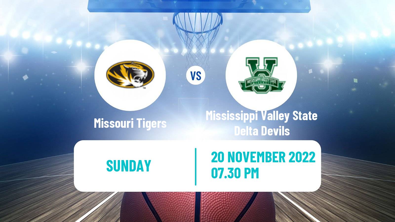 Basketball NCAA College Basketball Missouri Tigers - Mississippi Valley State Delta Devils