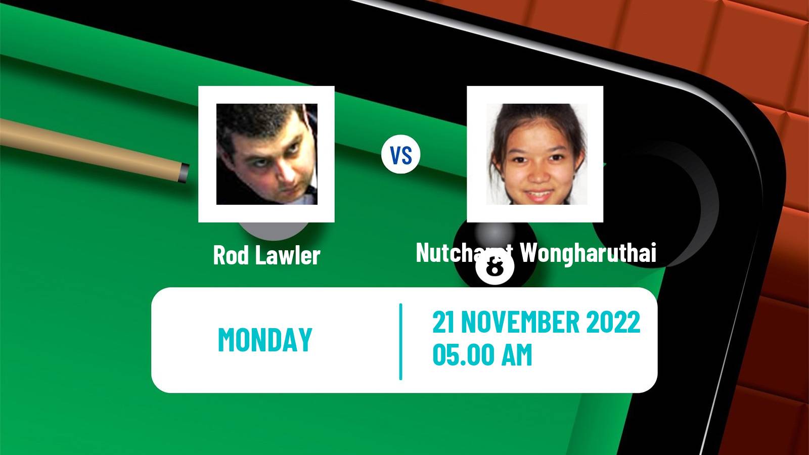 Snooker Snooker Rod Lawler - Nutcharat Wongharuthai