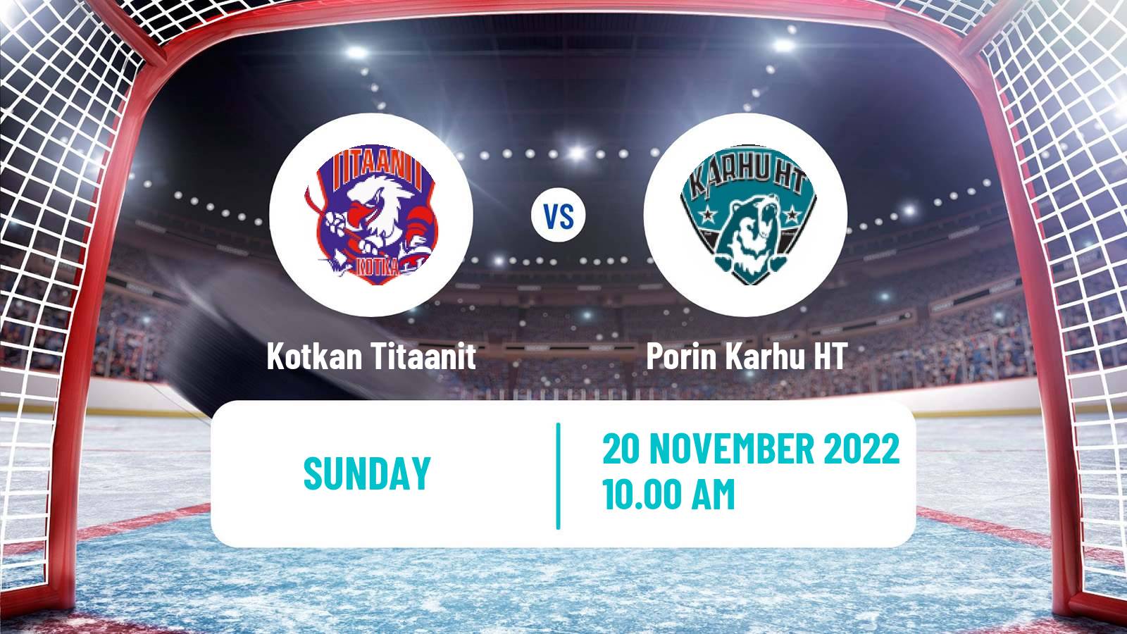 Hockey Finnish Suomi-sarja Kotkan Titaanit - Porin Karhu HT