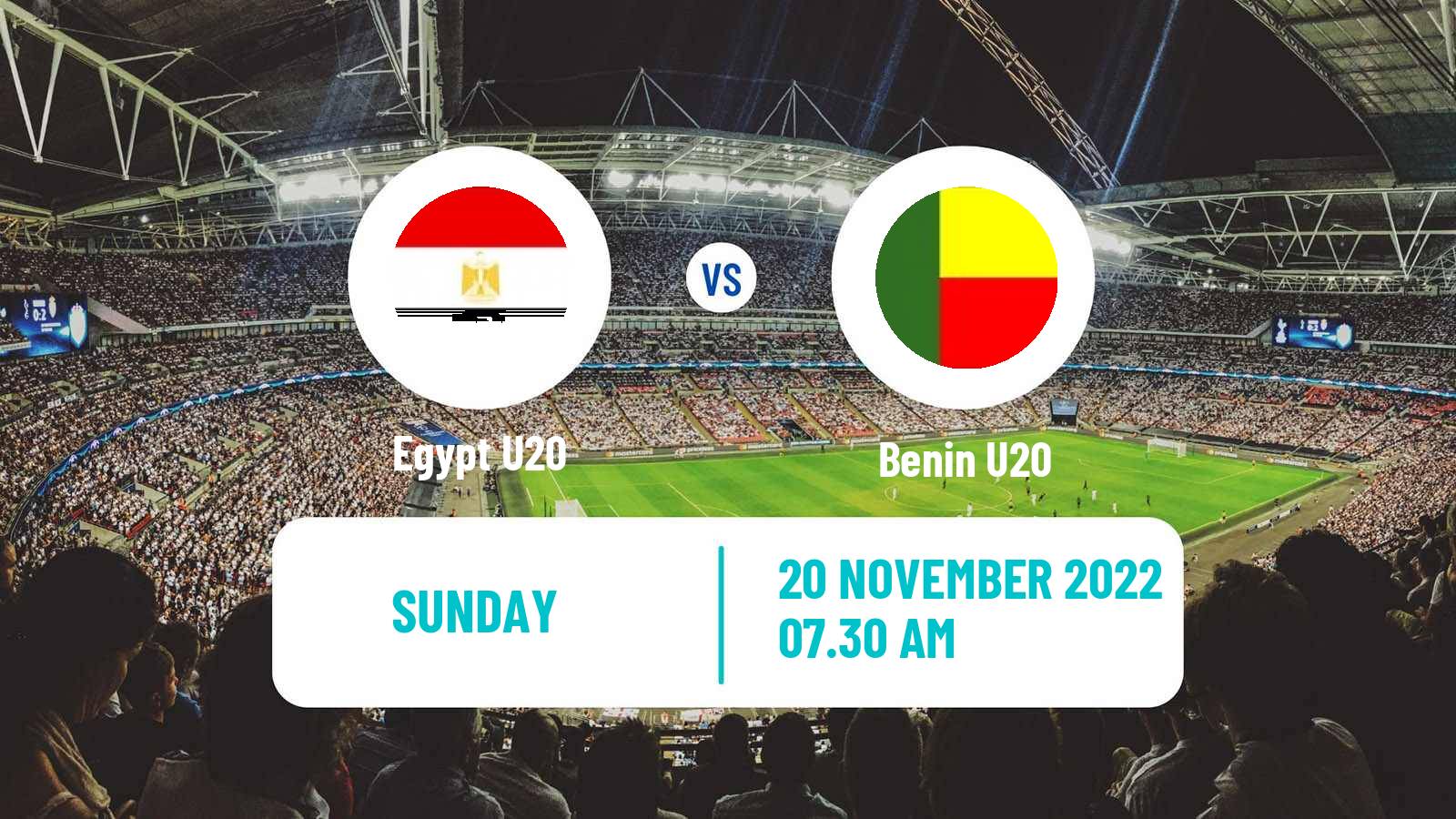 Soccer Friendly Egypt U20 - Benin U20
