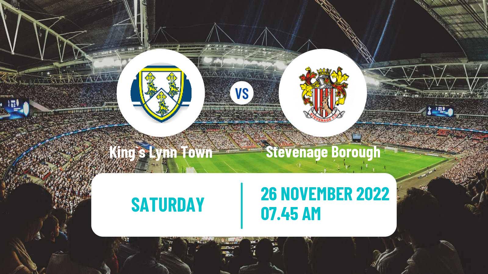Soccer English FA Cup King`s Lynn Town - Stevenage Borough