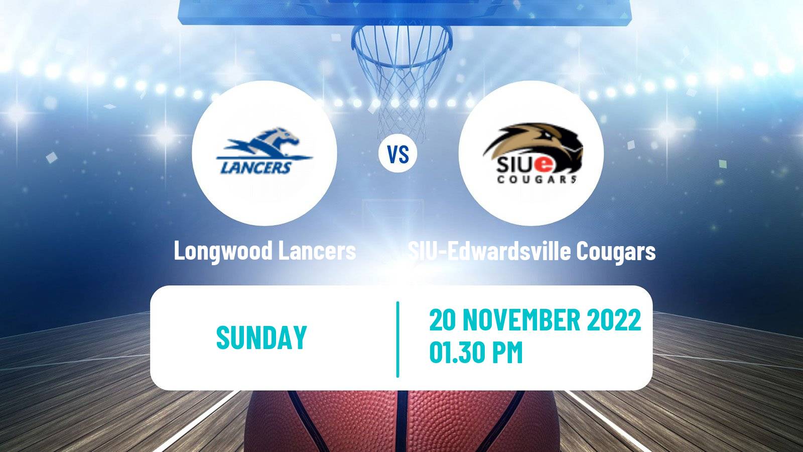 Basketball NCAA College Basketball Longwood Lancers - SIU-Edwardsville Cougars