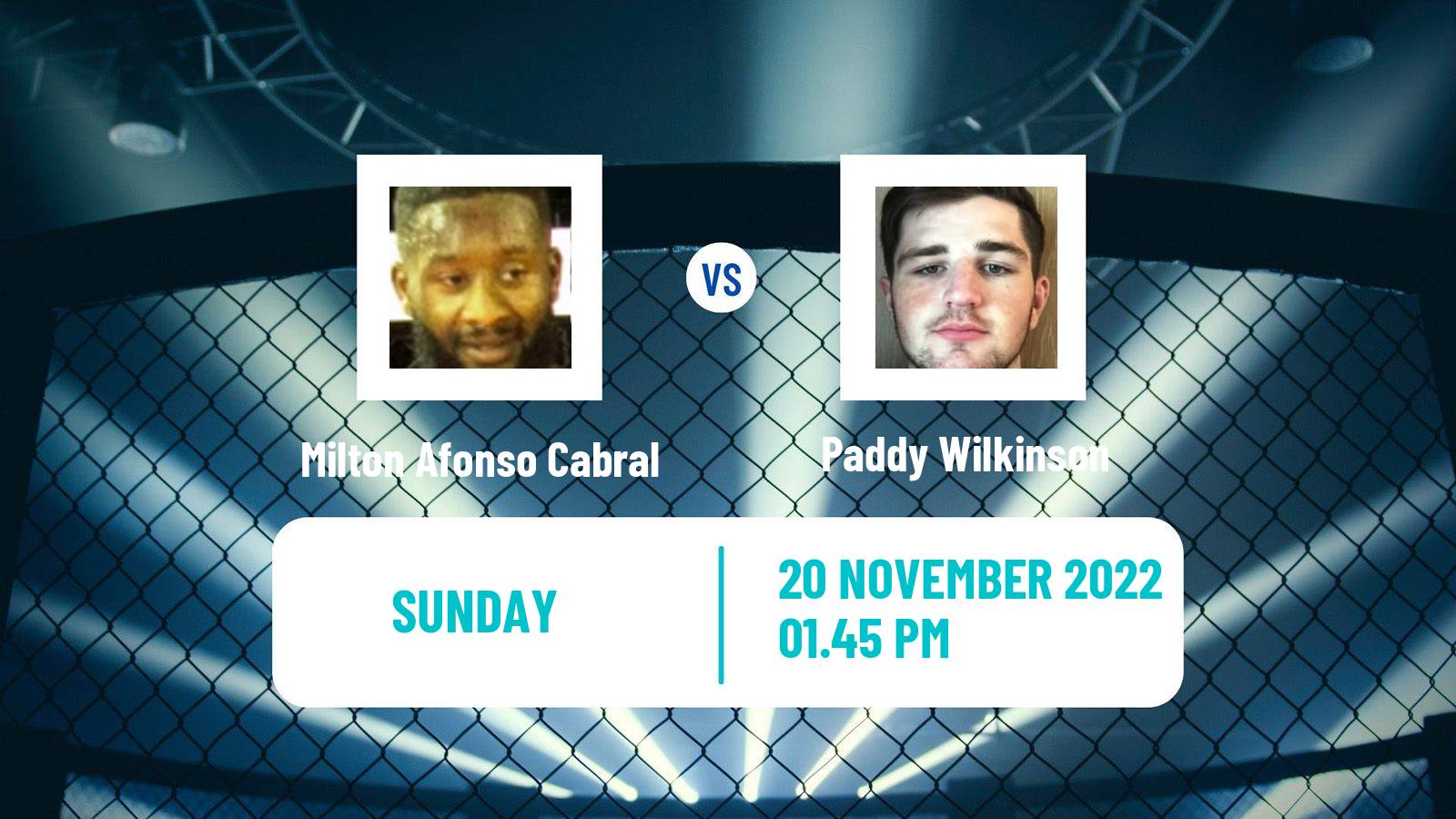 MMA MMA Milton Afonso Cabral - Paddy Wilkinson