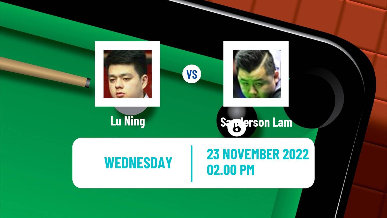 Snooker Snooker Lu Ning - Sanderson Lam
