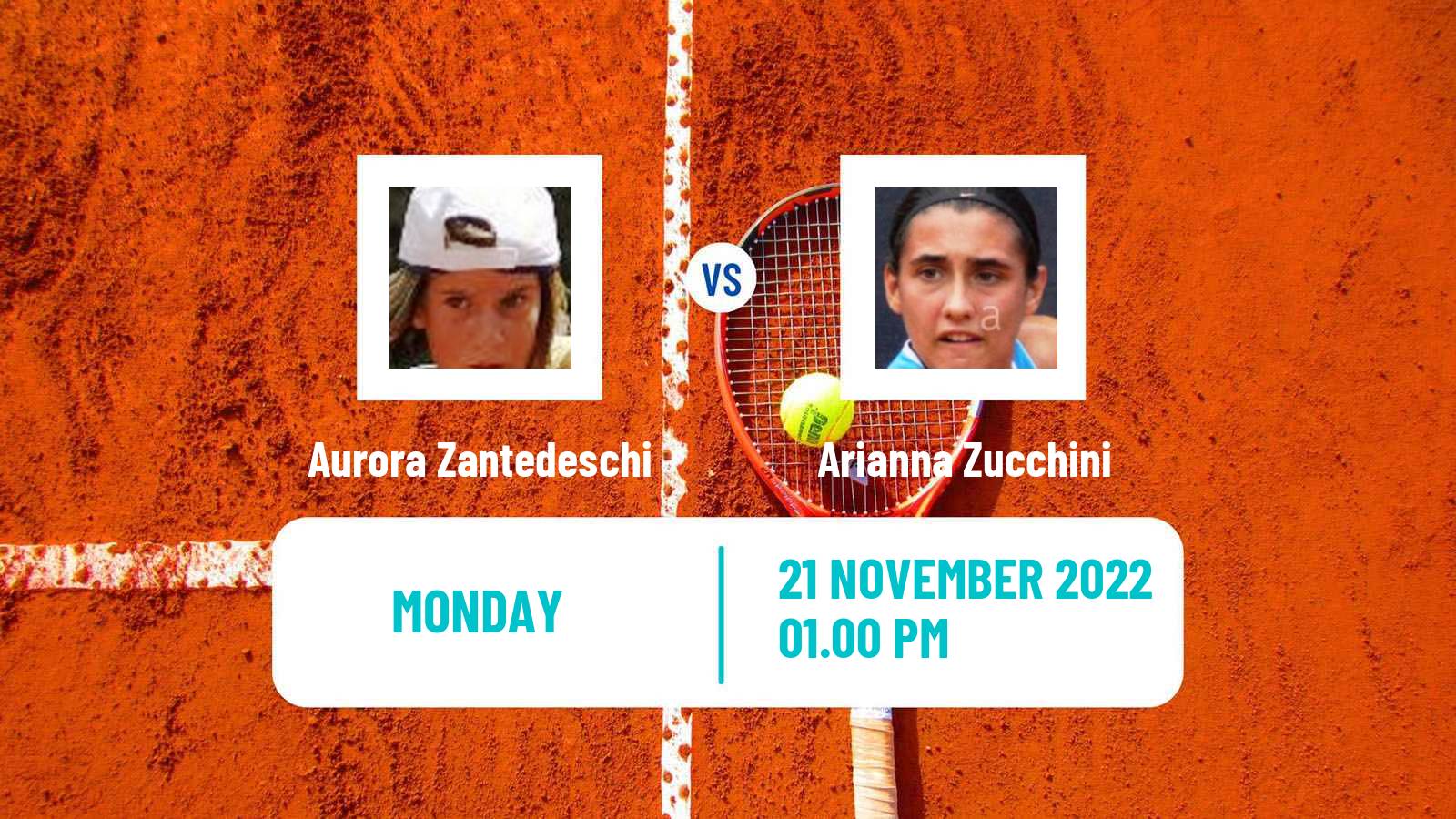 Tennis ITF Tournaments Aurora Zantedeschi - Arianna Zucchini