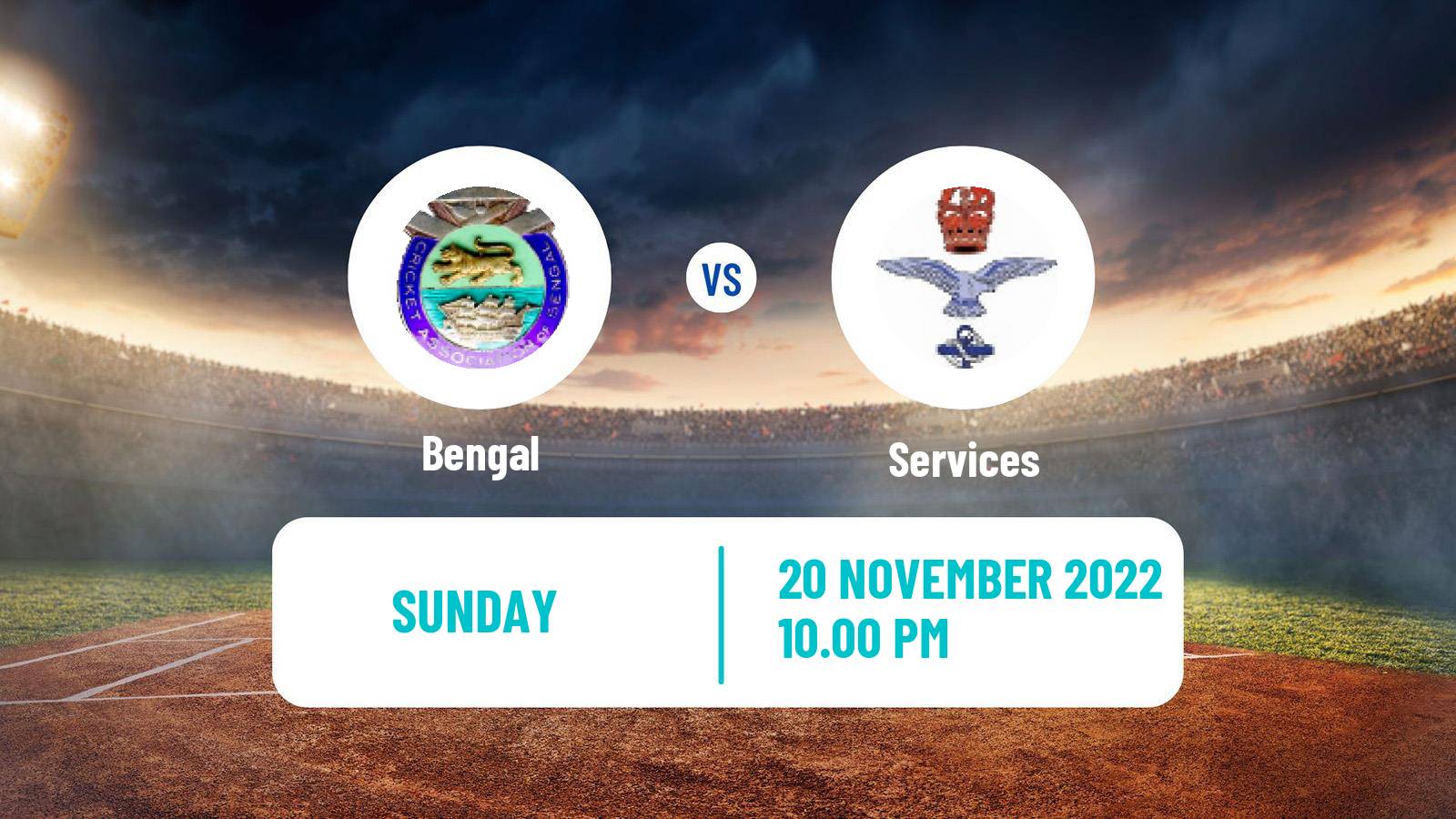 Cricket Vijay Hazare Trophy Bengal - Services