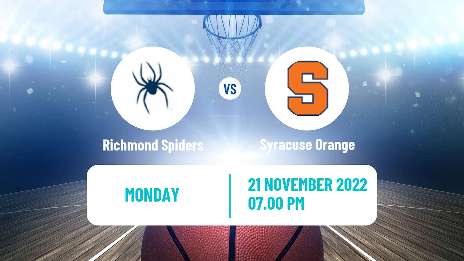 Basketball NCAA College Basketball Richmond Spiders - Syracuse Orange