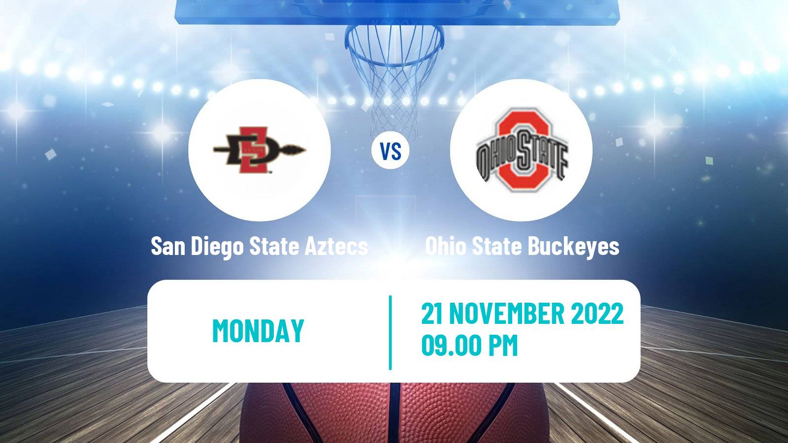 Basketball NCAA College Basketball San Diego State Aztecs - Ohio State Buckeyes