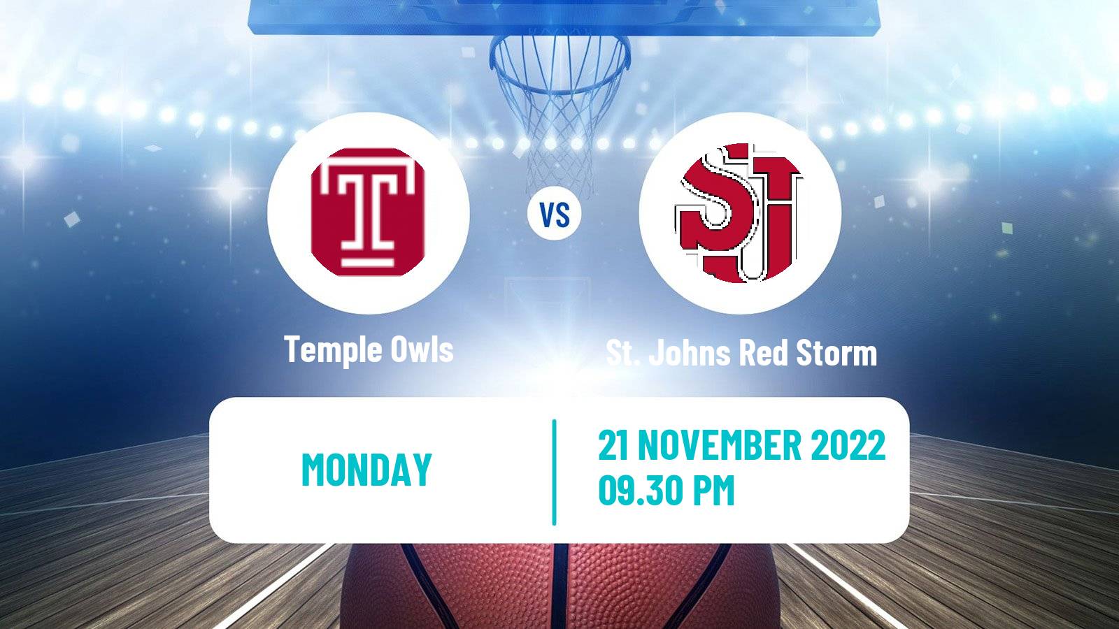 Basketball NCAA College Basketball Temple Owls - St. Johns Red Storm