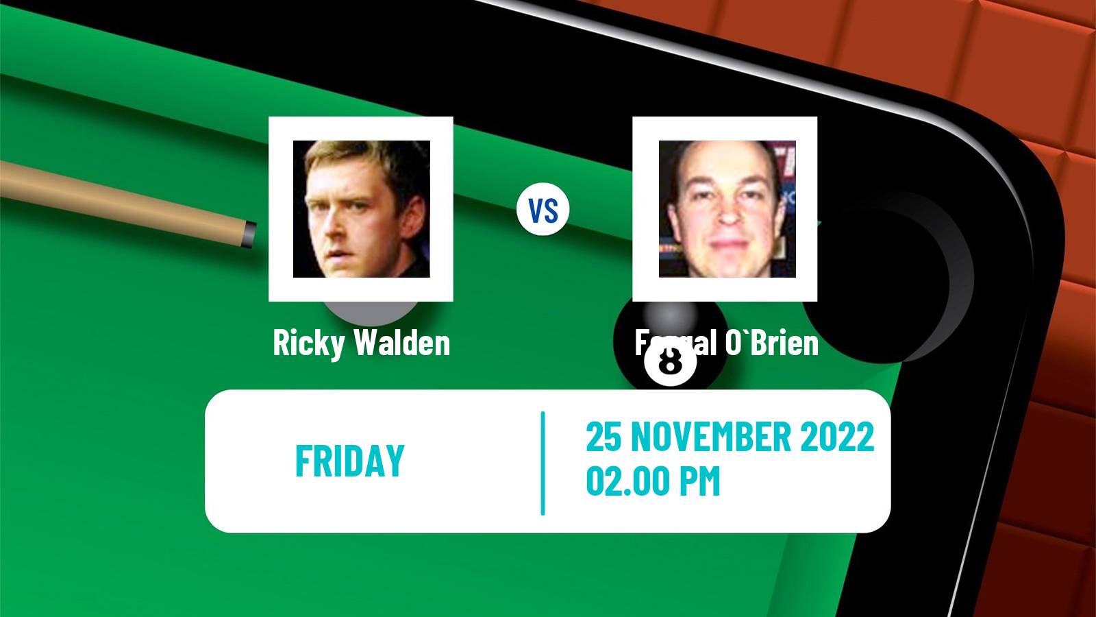 Snooker Snooker Ricky Walden - Fergal O`Brien