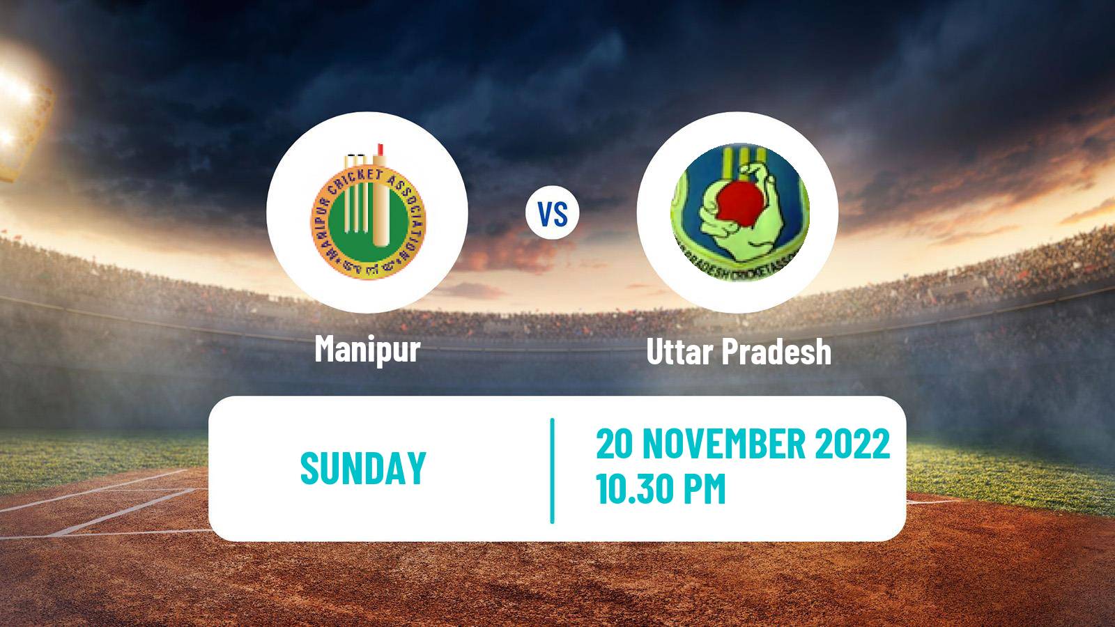 Cricket Vijay Hazare Trophy Manipur - Uttar Pradesh