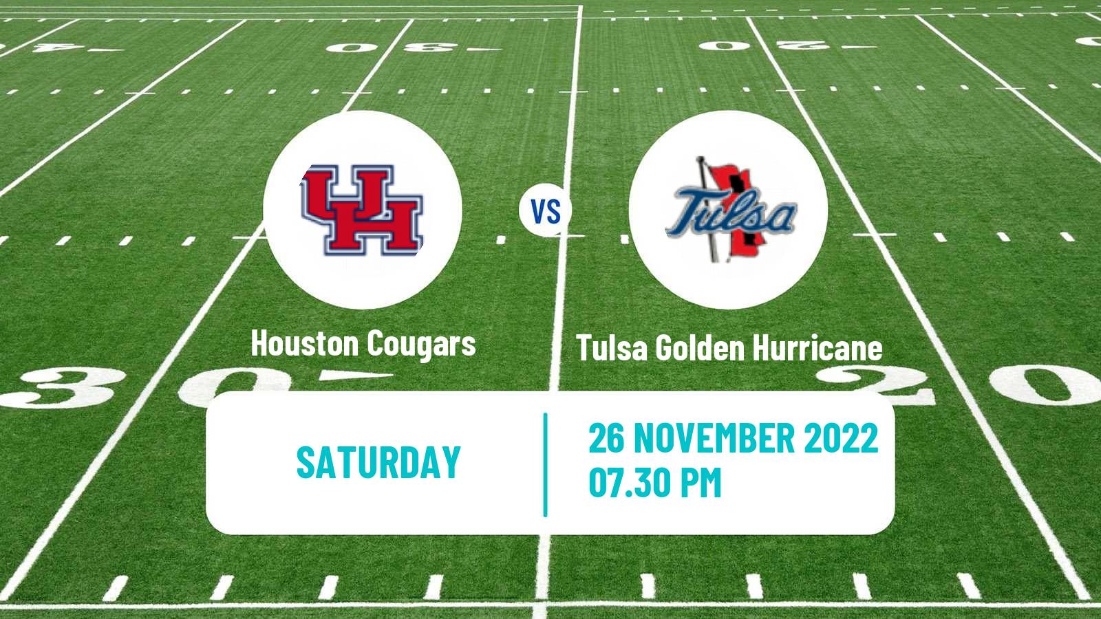 American football NCAA College Football Houston Cougars - Tulsa Golden Hurricane