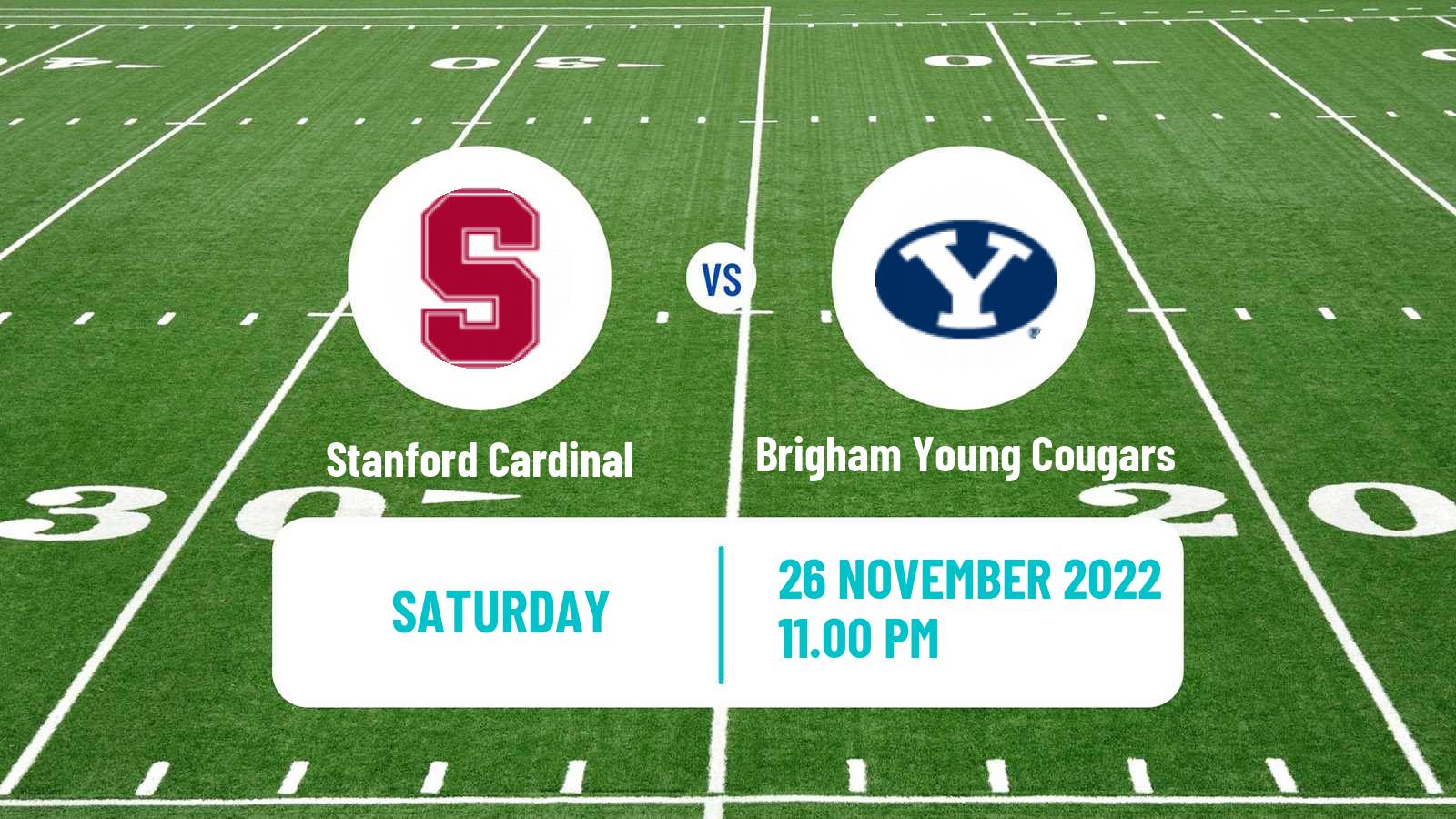American football NCAA College Football Stanford Cardinal - Brigham Young Cougars