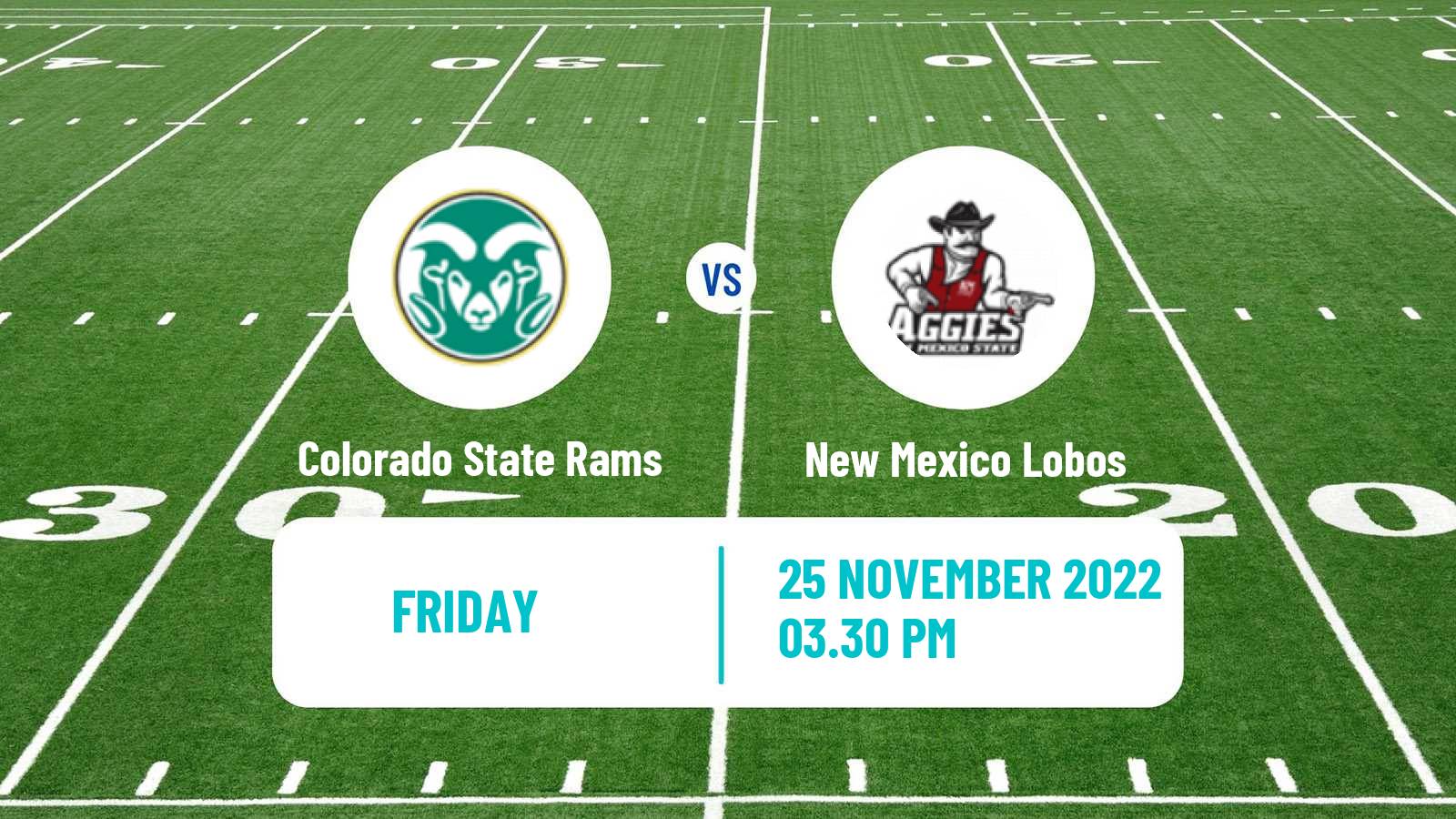 American football NCAA College Football Colorado State Rams - New Mexico Lobos