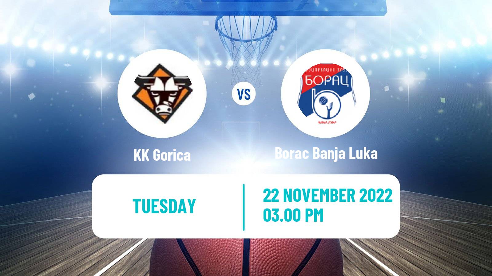 Basketball Adriatic League 2 Gorica - Borac Banja Luka