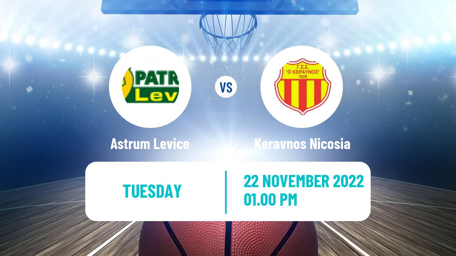 Basketball FIBA Europe Cup Astrum Levice - Keravnos Nicosia