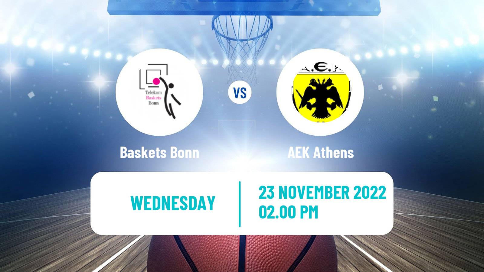 Basketball Champions League Basketball Baskets Bonn - AEK Athens