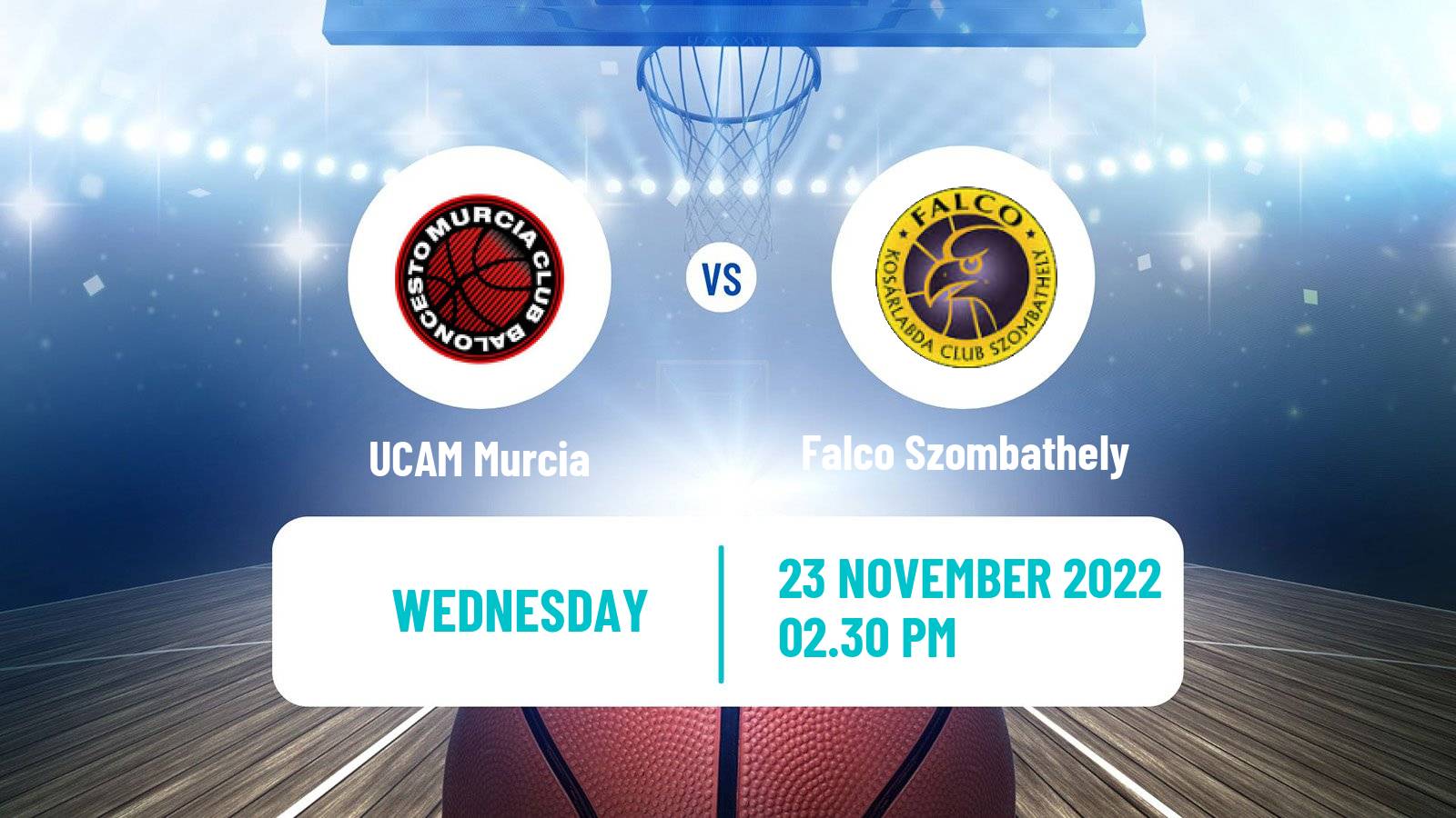 Basketball Champions League Basketball UCAM Murcia - Falco Szombathely