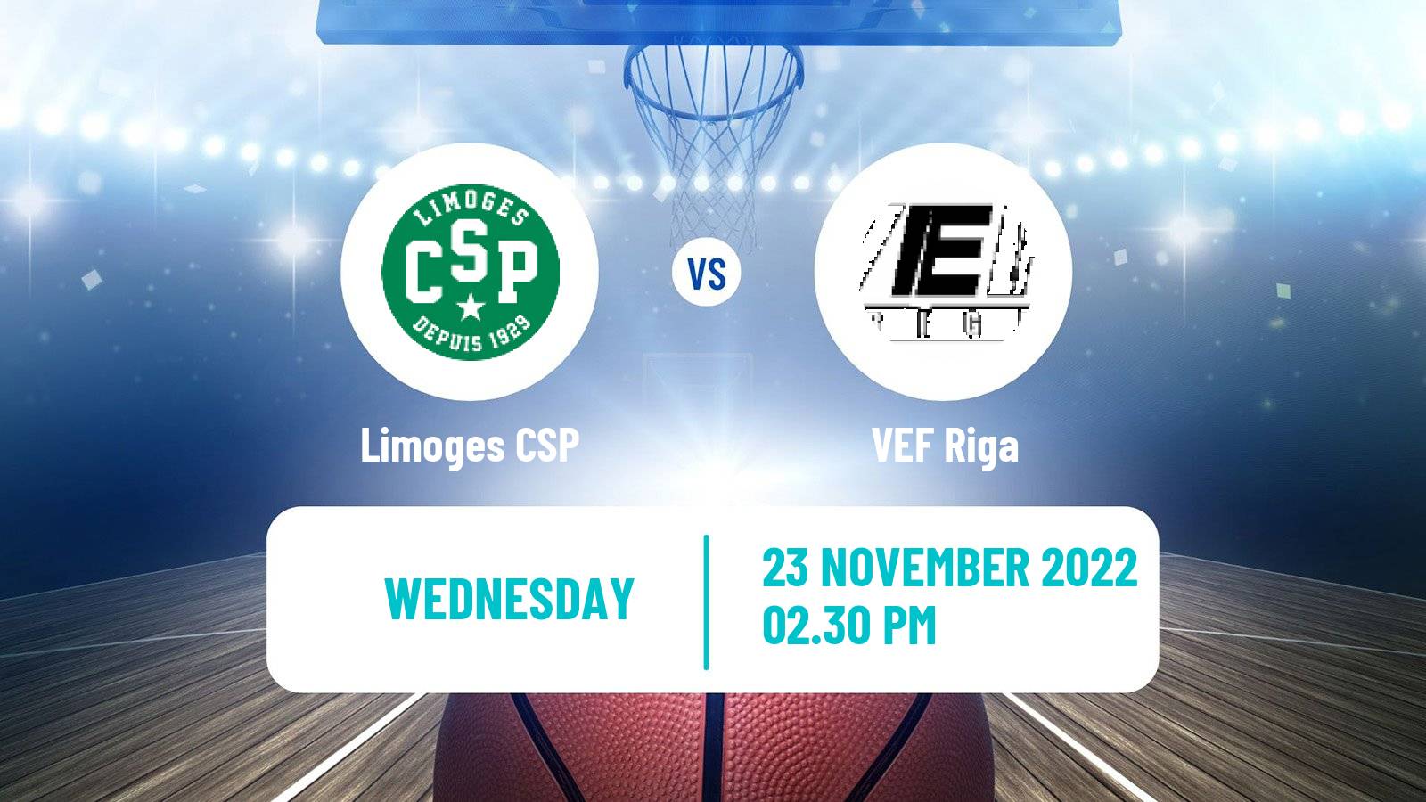 Basketball Champions League Basketball Limoges - VEF Riga