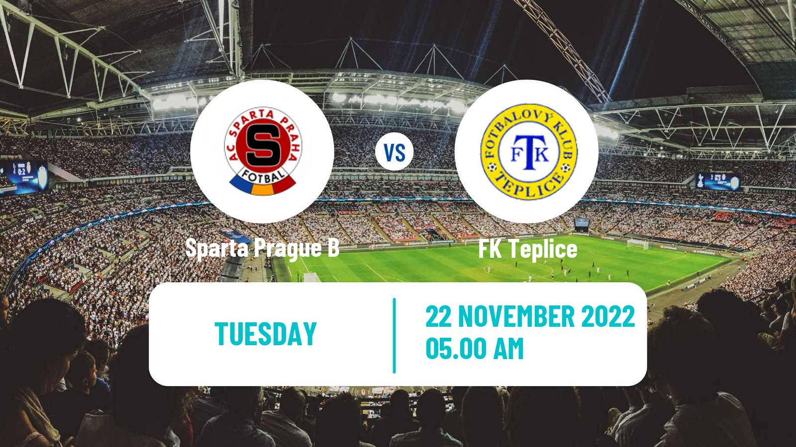 Soccer Czech Tipsport Liga Sparta Prague B - Teplice