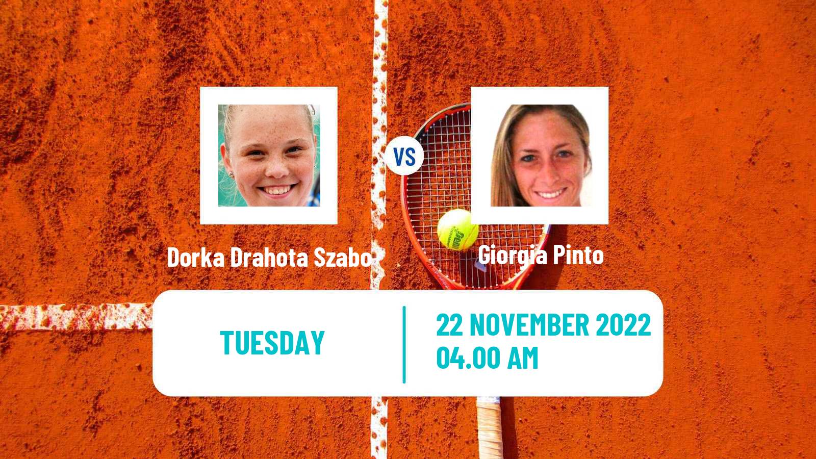 Tennis ITF Tournaments Dorka Drahota Szabo - Giorgia Pinto