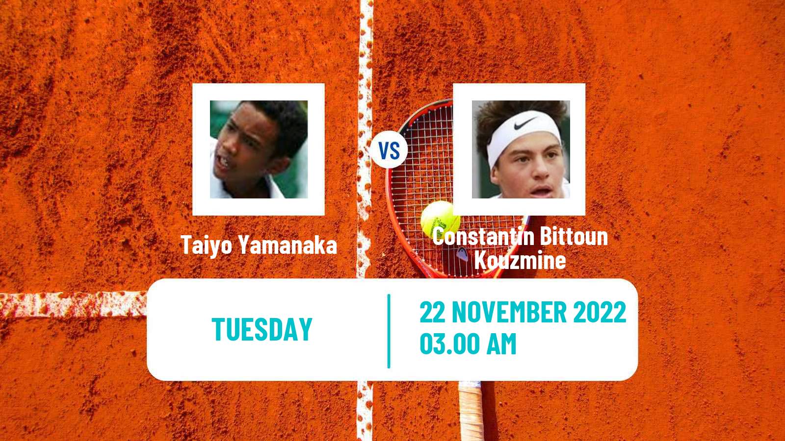 Tennis ITF Tournaments Taiyo Yamanaka - Constantin Bittoun Kouzmine