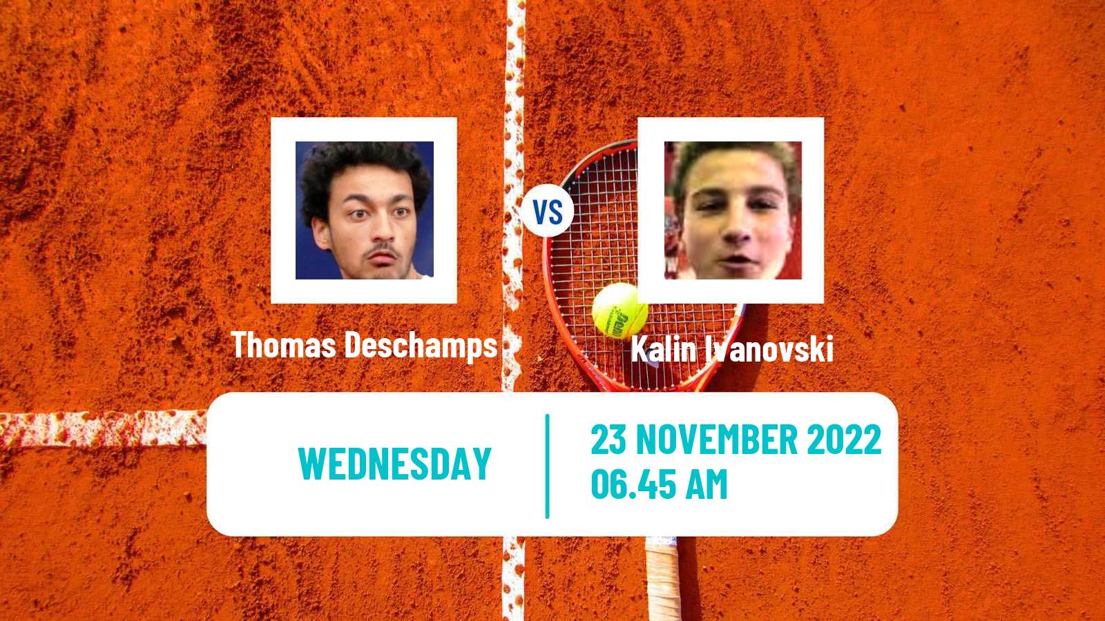 Tennis ITF Tournaments Thomas Deschamps - Kalin Ivanovski