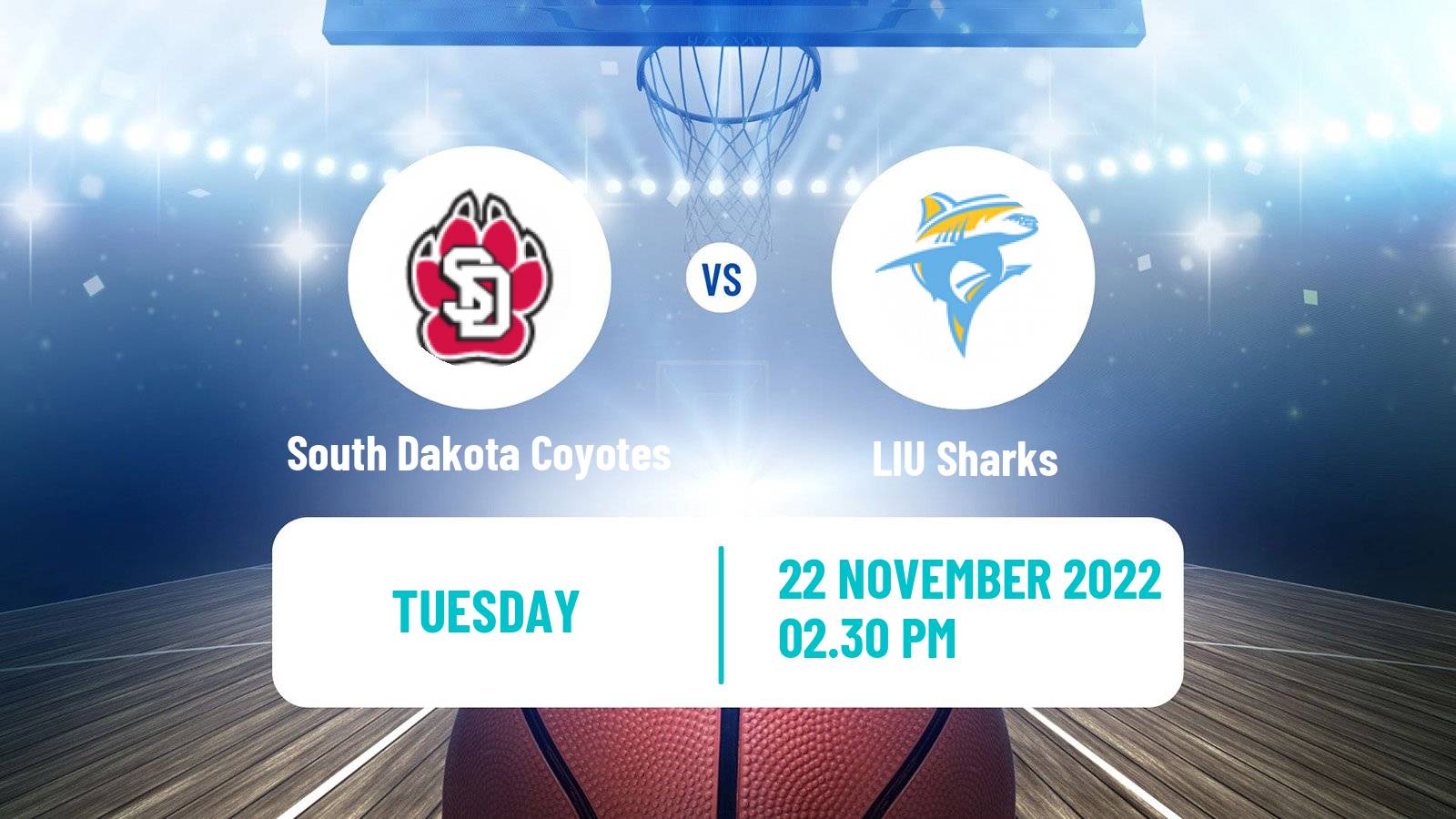 Basketball NCAA College Basketball South Dakota Coyotes - LIU Sharks