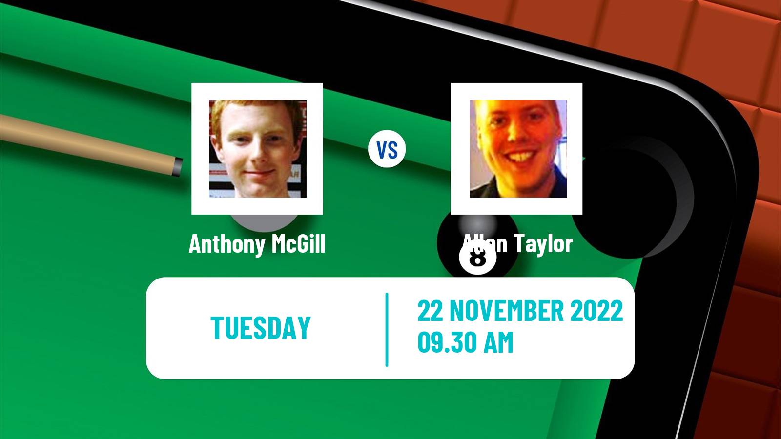 Snooker Snooker Anthony McGill - Allan Taylor