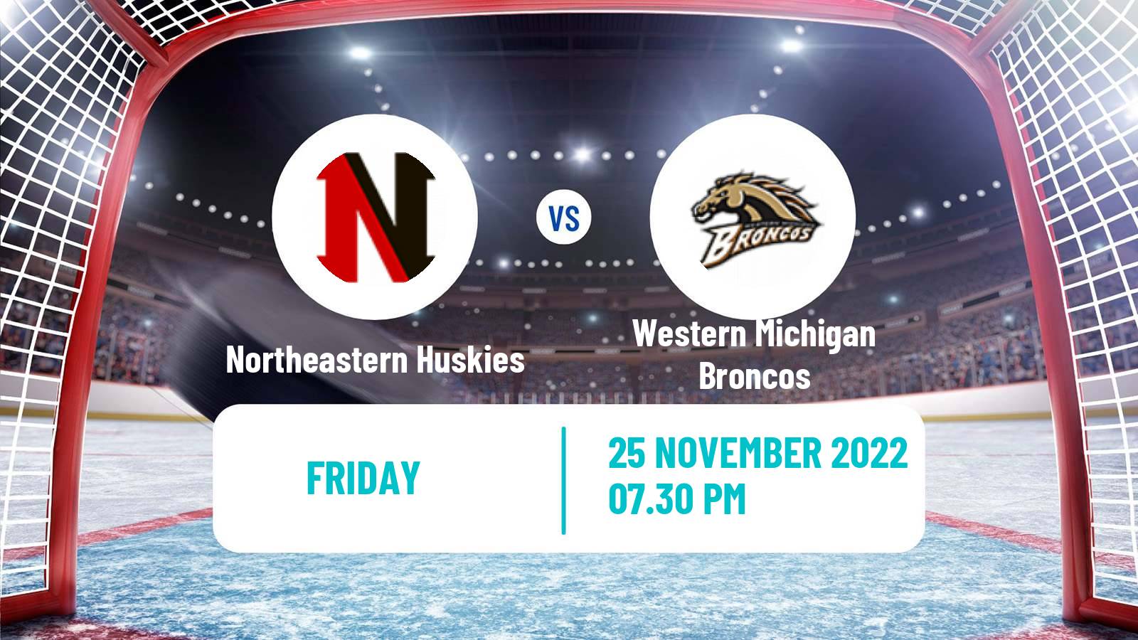 Hockey NCAA Hockey Northeastern Huskies - Western Michigan Broncos