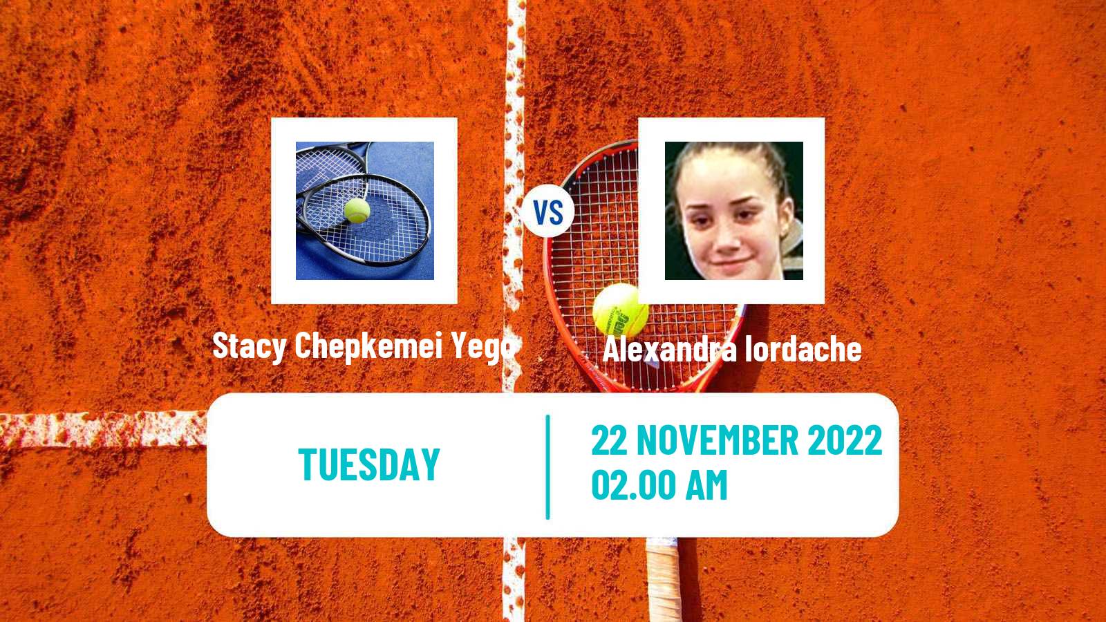 Tennis ITF Tournaments Stacy Chepkemei Yego - Alexandra Iordache