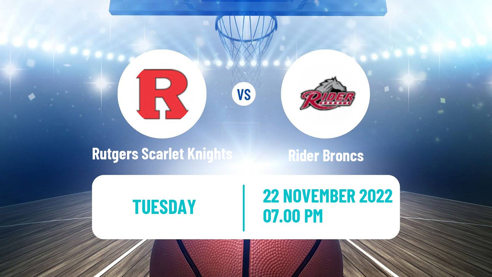 Basketball NCAA College Basketball Rutgers Scarlet Knights - Rider Broncs